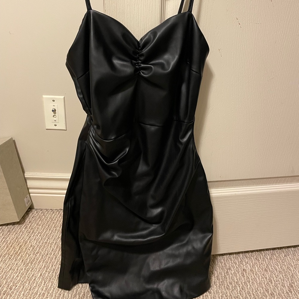 ZARA | Faux leather black dress - Brand new - Size S